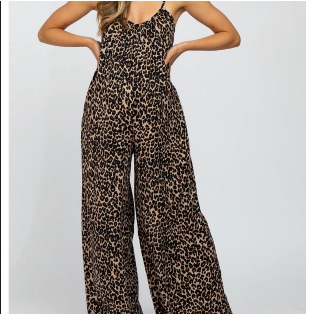 Leopard Maternity Jumpsuit